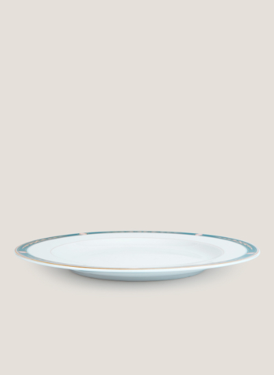 Plato decorado verde-oro