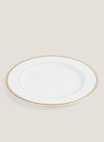 Plato decorado filo oro-negro