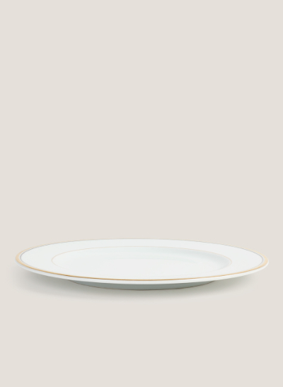 Plato decorado filo oro-negro