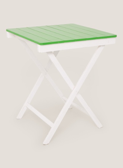 Mesa cuadrada madera pistacho