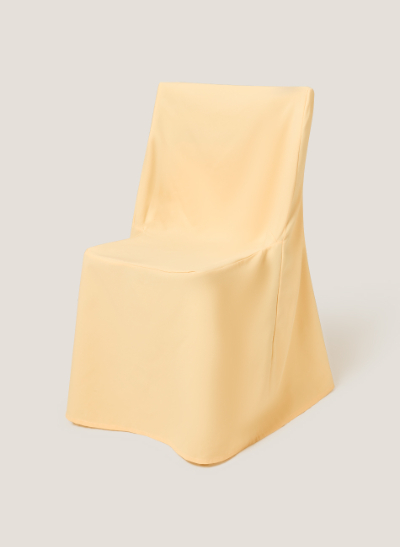 Silla plegable con funda crema