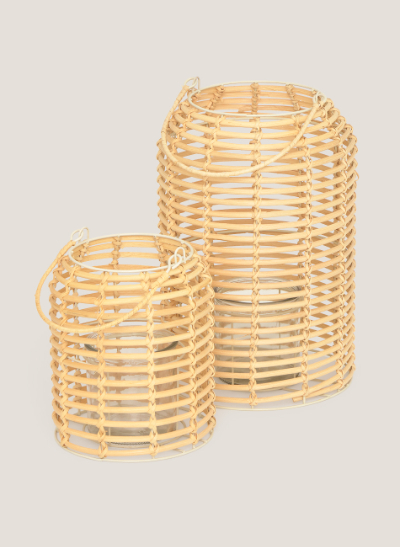 Farol rattan natural