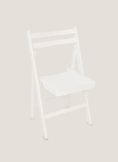 Silla madera blanca
