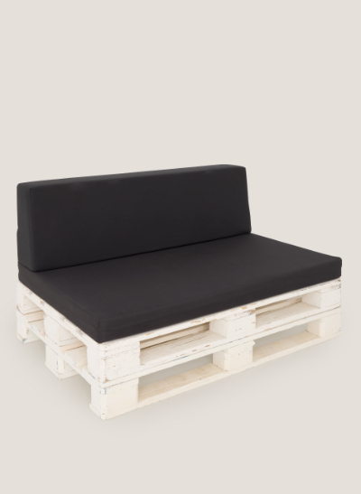 Sofá palet-blanco negro