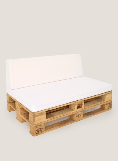 Sofá palet-madera blanco