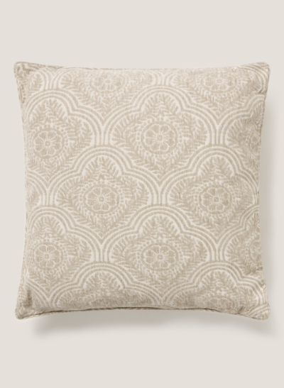 Cojín marroc crudo cuadrado