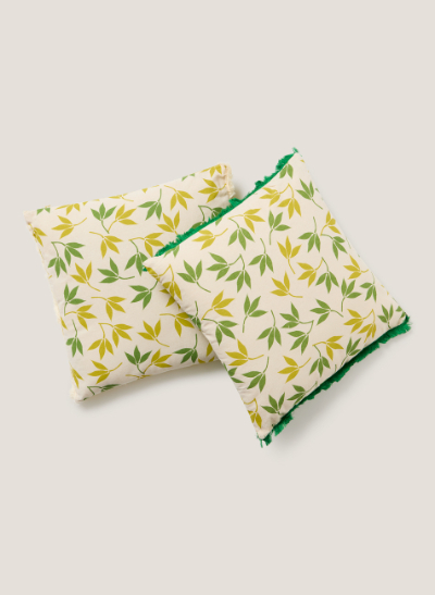 Cojín primavera amarillo-verde