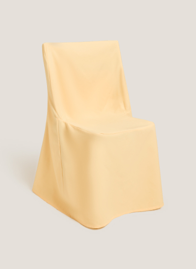 Silla plegable con funda crema