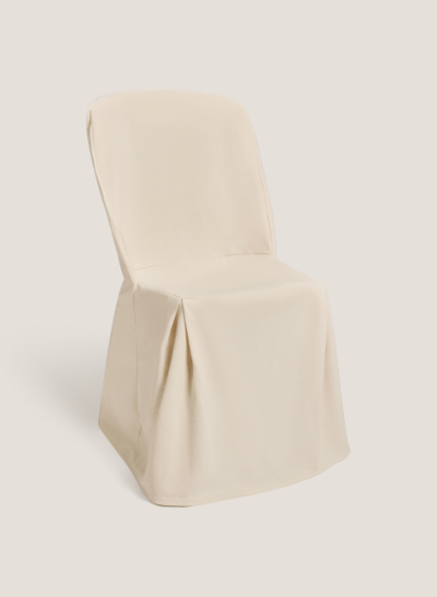 Silla fija con funda marfil