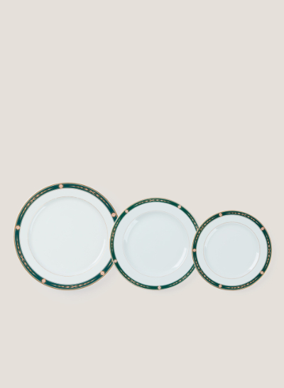 Vajilla decorada verde