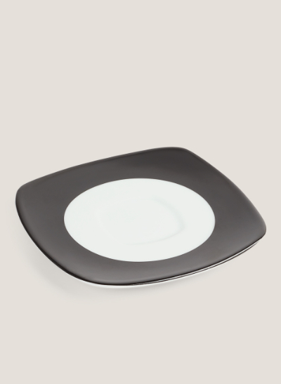 Vajilla cuadrada banda negra