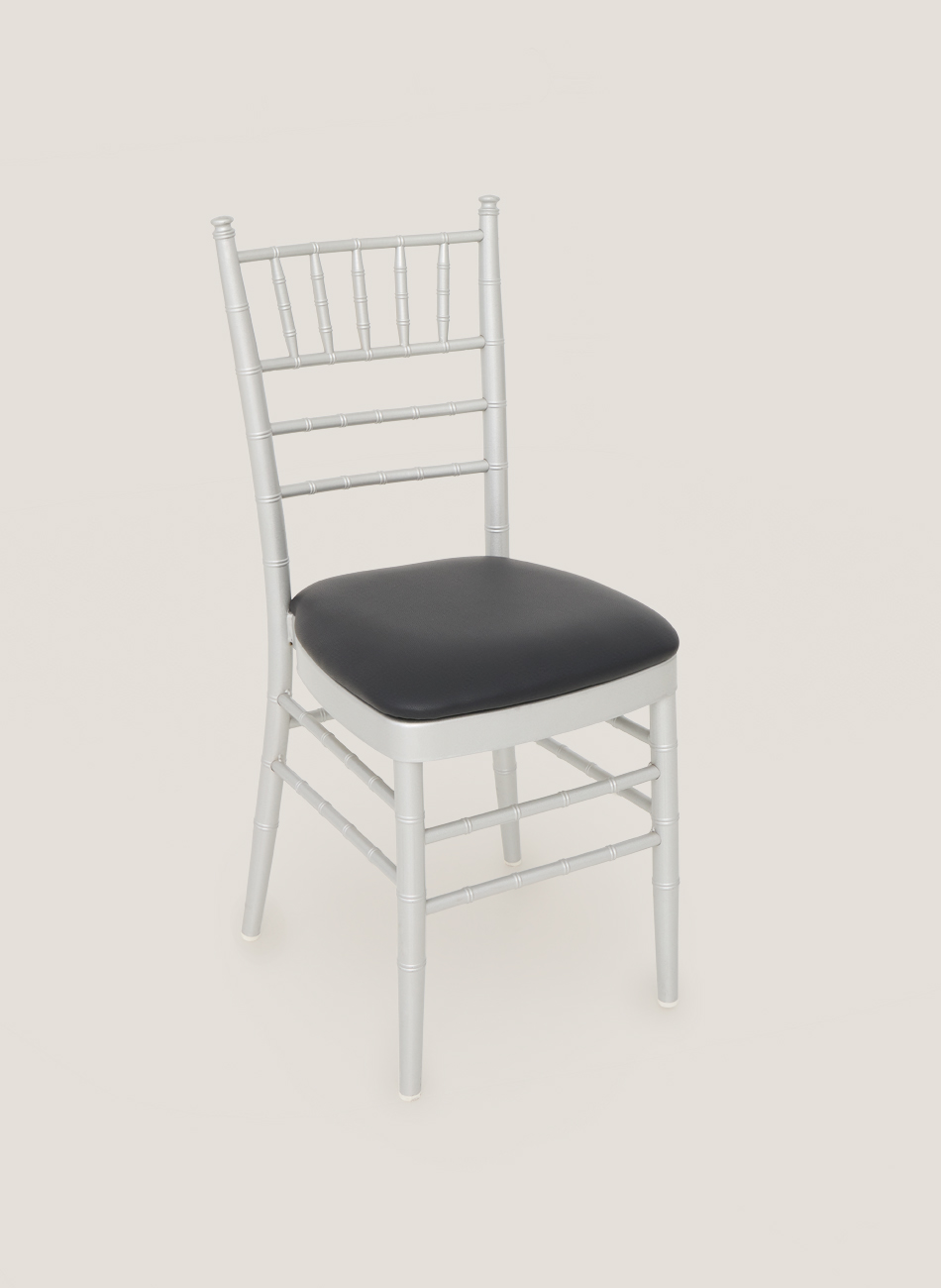 Silla chiavari plata-negro