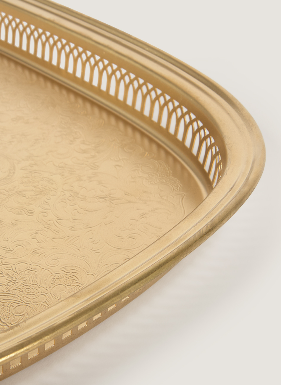 Safata daurada vintage gravada