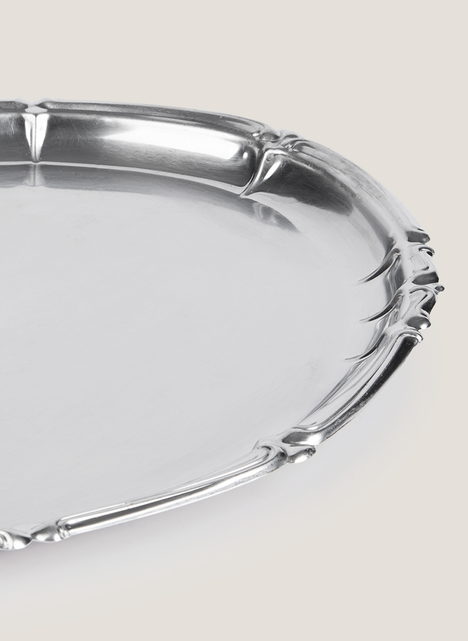 Bandeja vintage oval inox