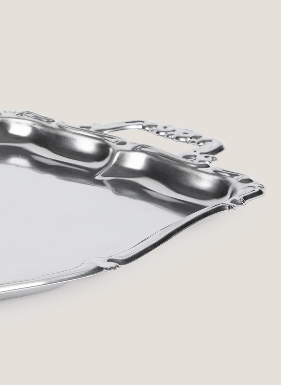Bandeja vintage rectangular inox