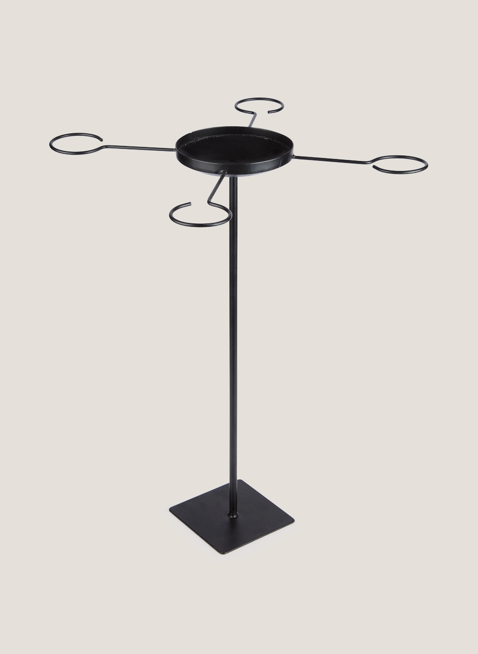 Candelabro metal negro 4 brazos