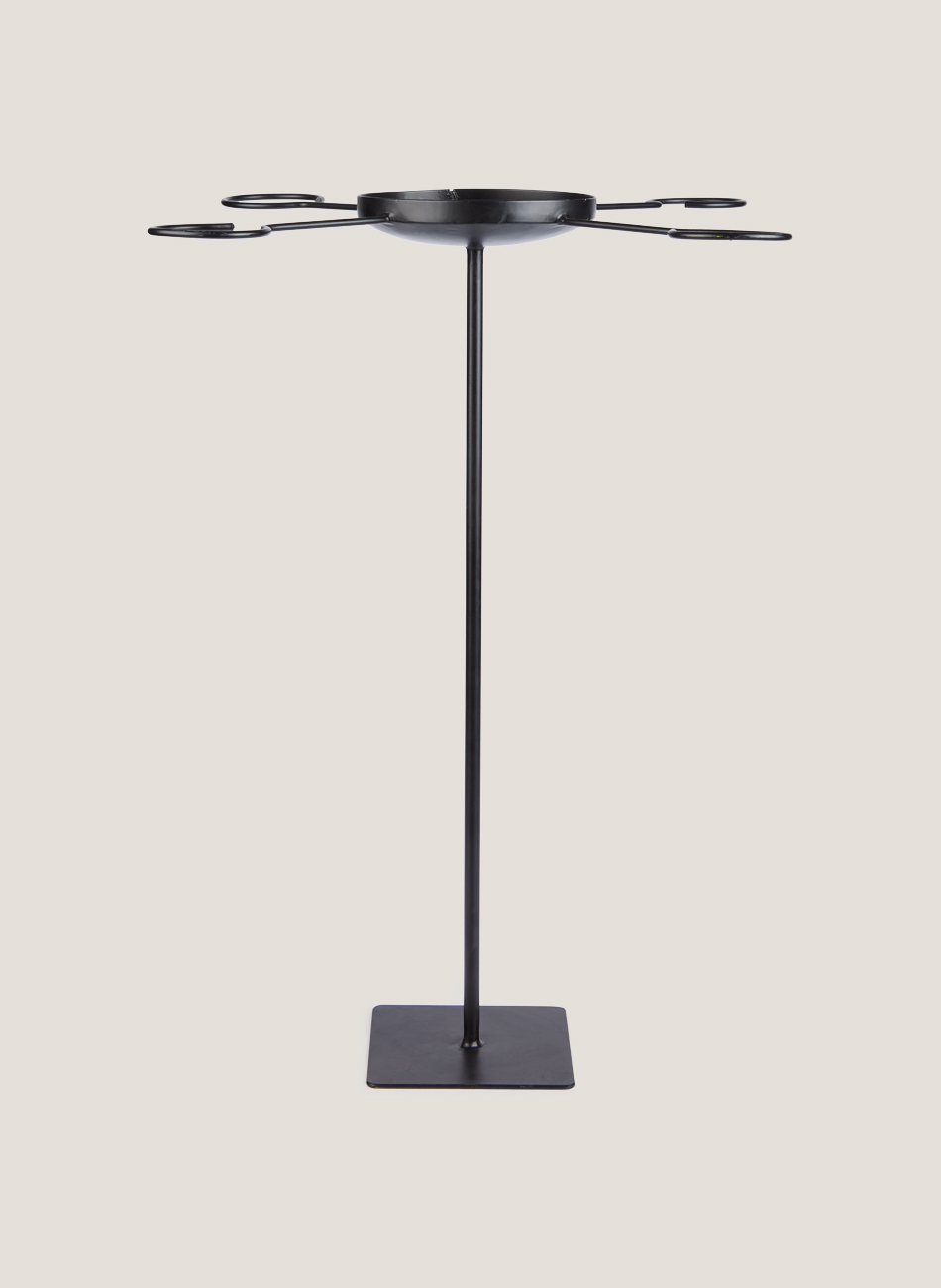 Candelabro metal negro 4 brazos