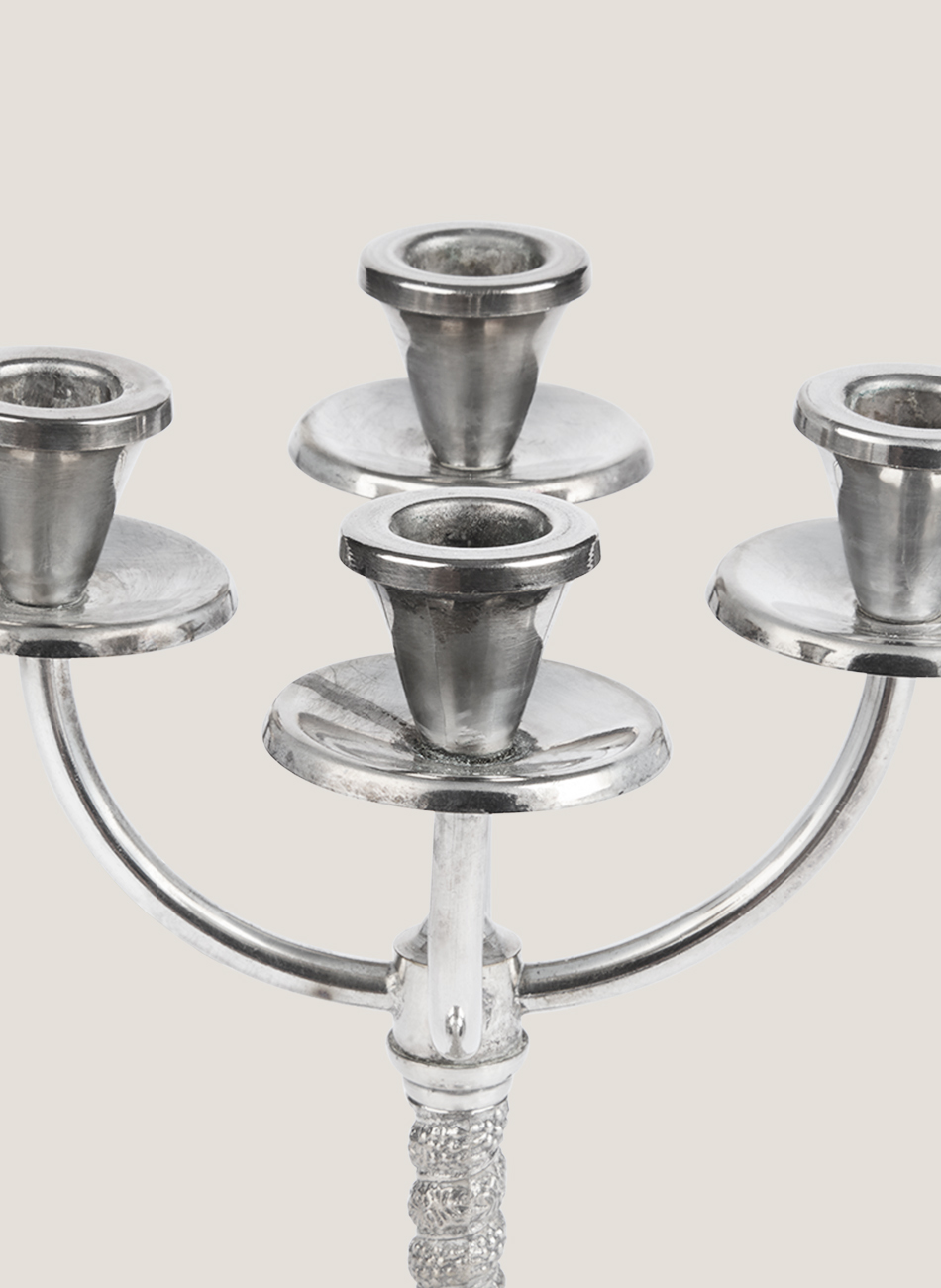 Candelabro barroc plata 4 brazos