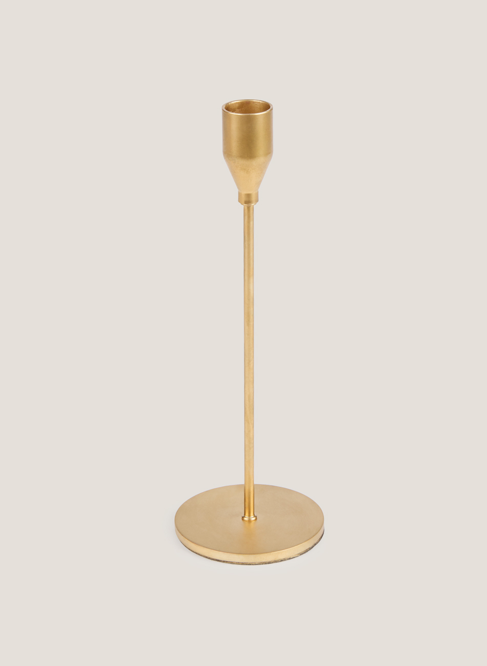 Candelabro slim dorado