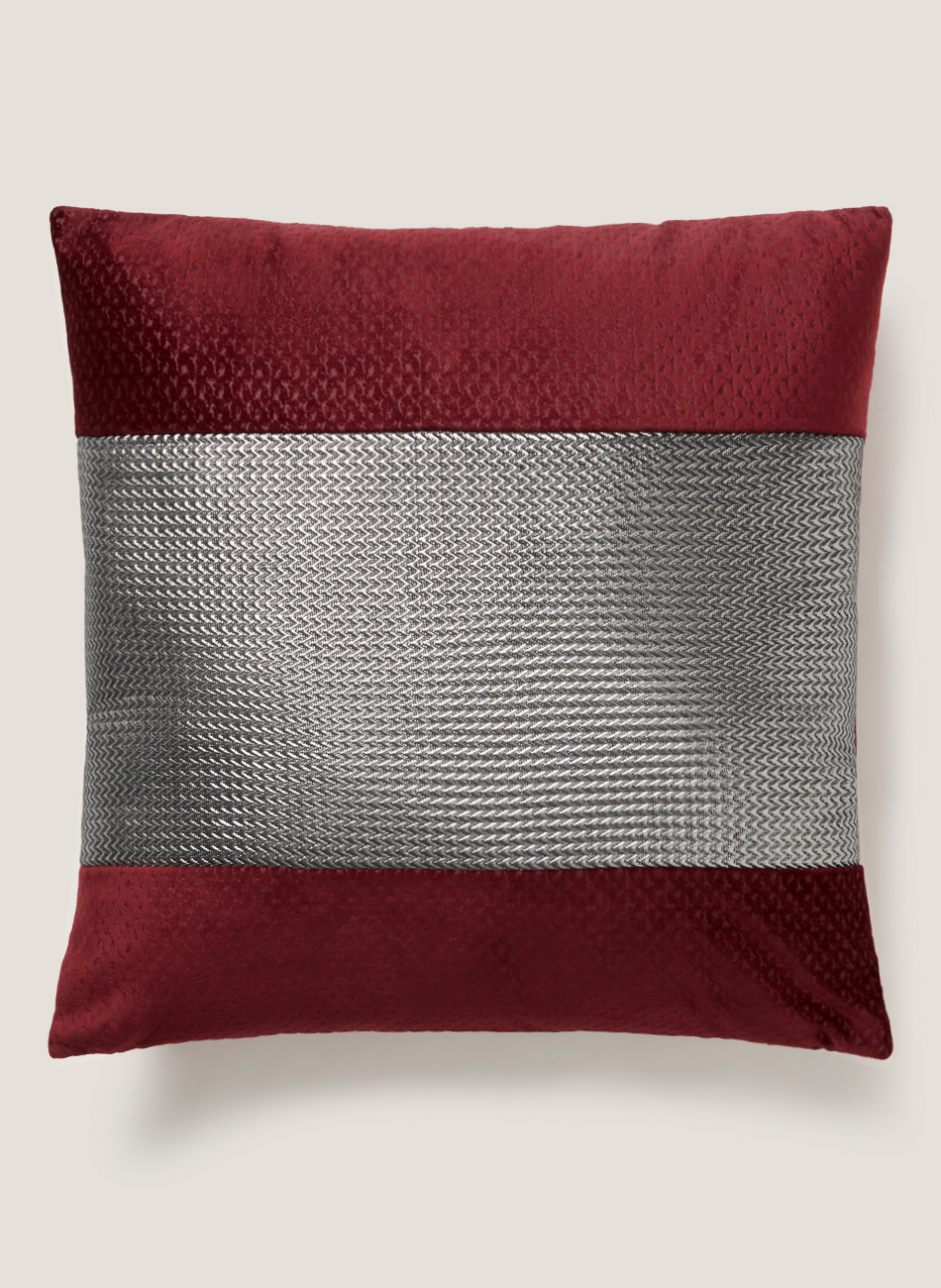 Cojín tafetán burdeos cuadrado