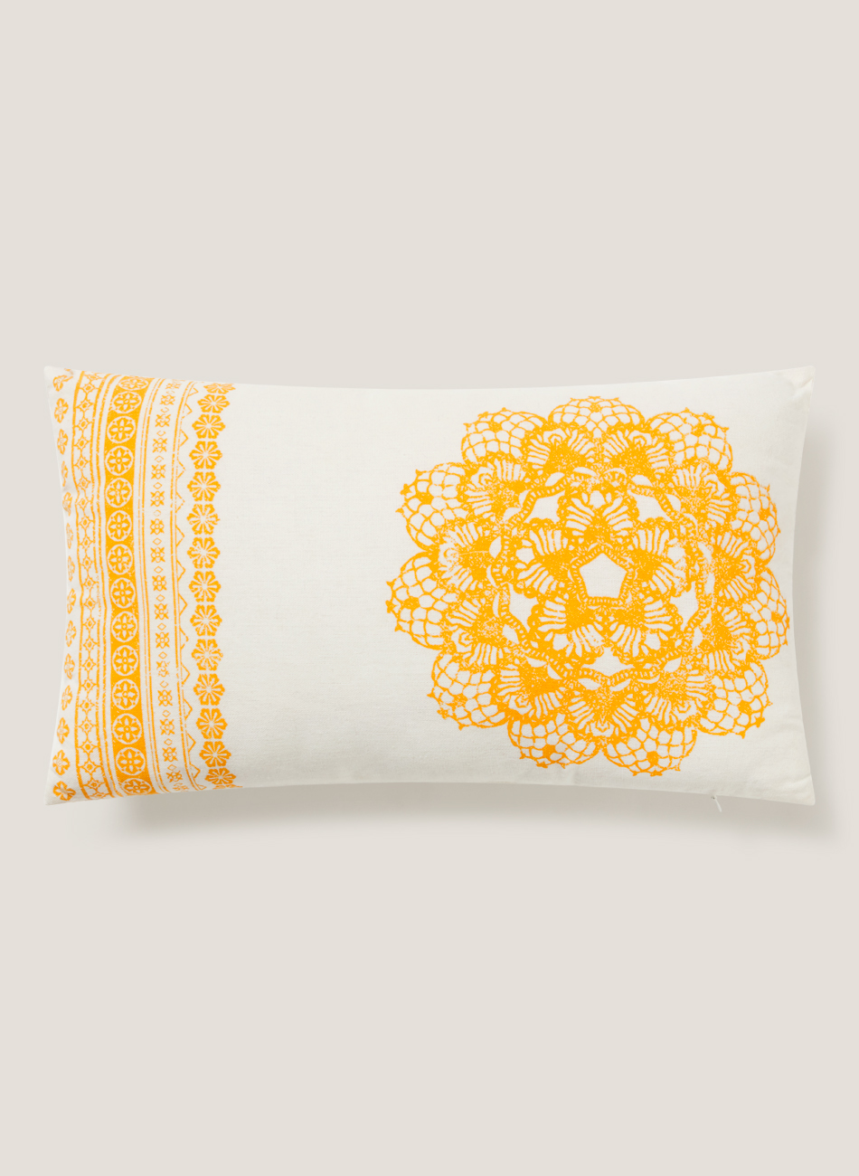 Cojín mandala blanco