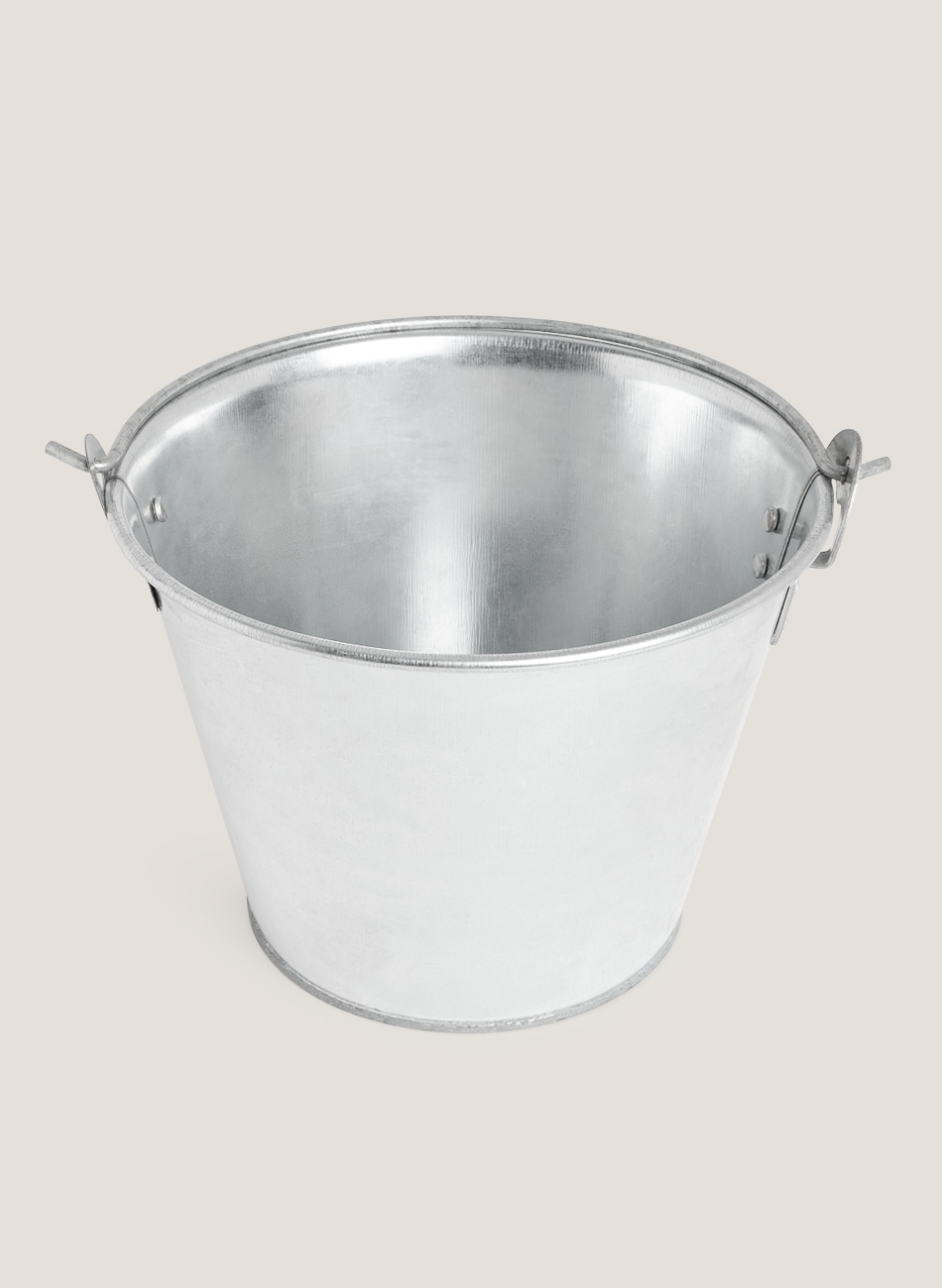 Cubo metal ovalado con abridor