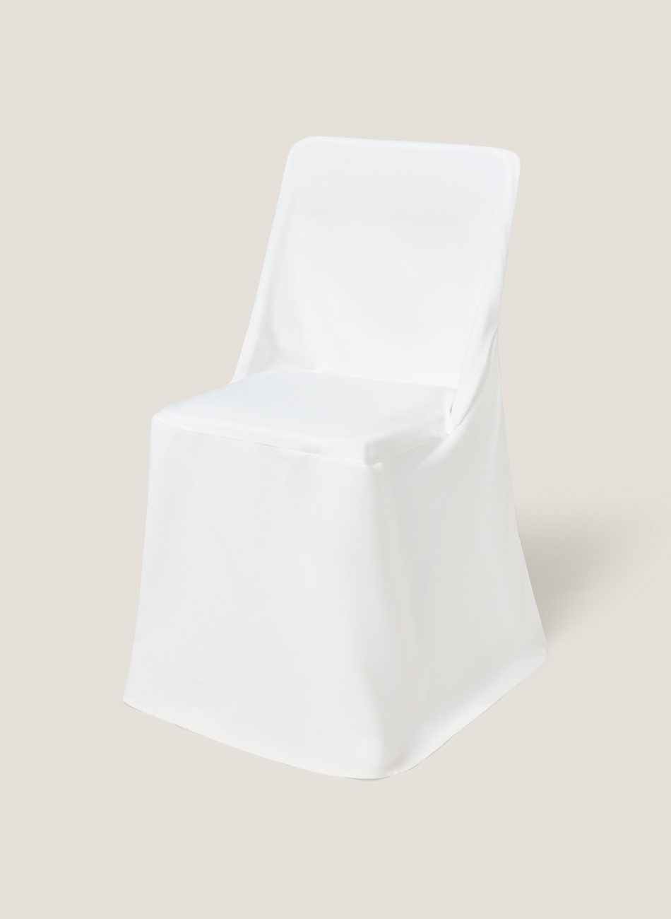 Funda blanca lisa (silla skay negro)