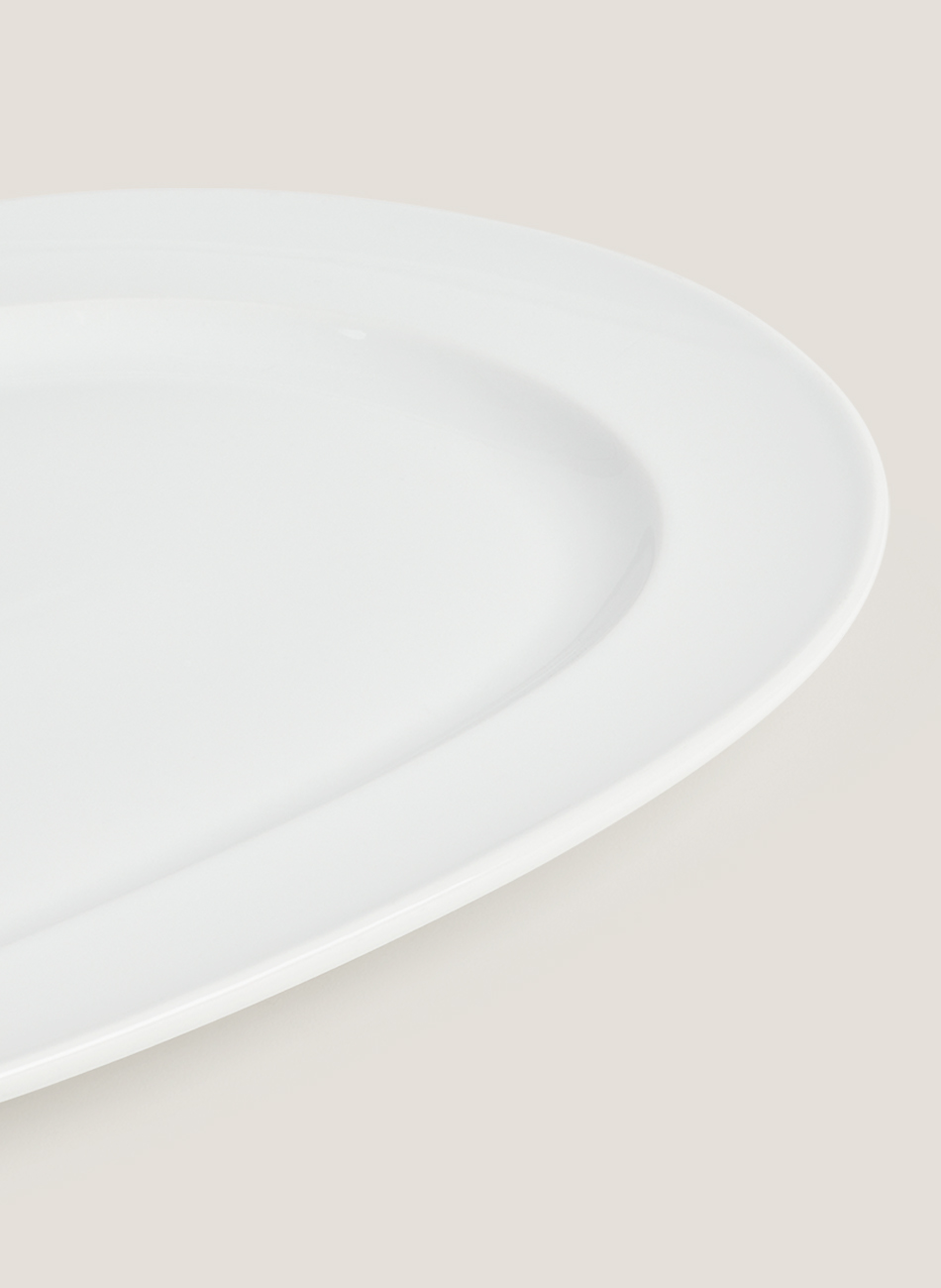 White oval dish