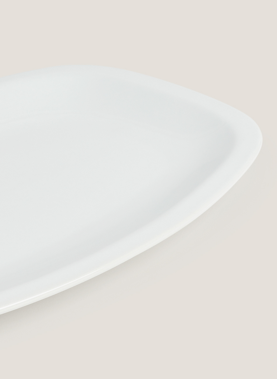 Plato rectangular blanco