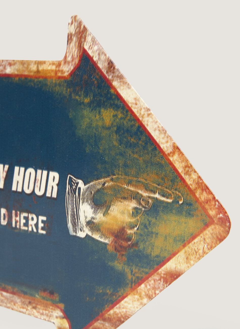 Letrero metálico bar