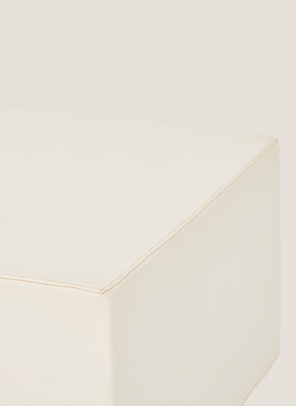 Puff / mesa boston blanco cuadrado grande