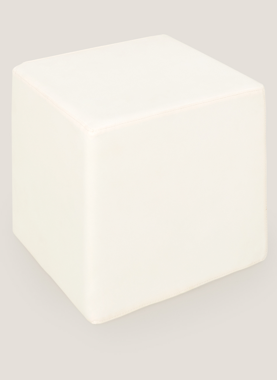 Puff boston blanc cuadrado pequeño