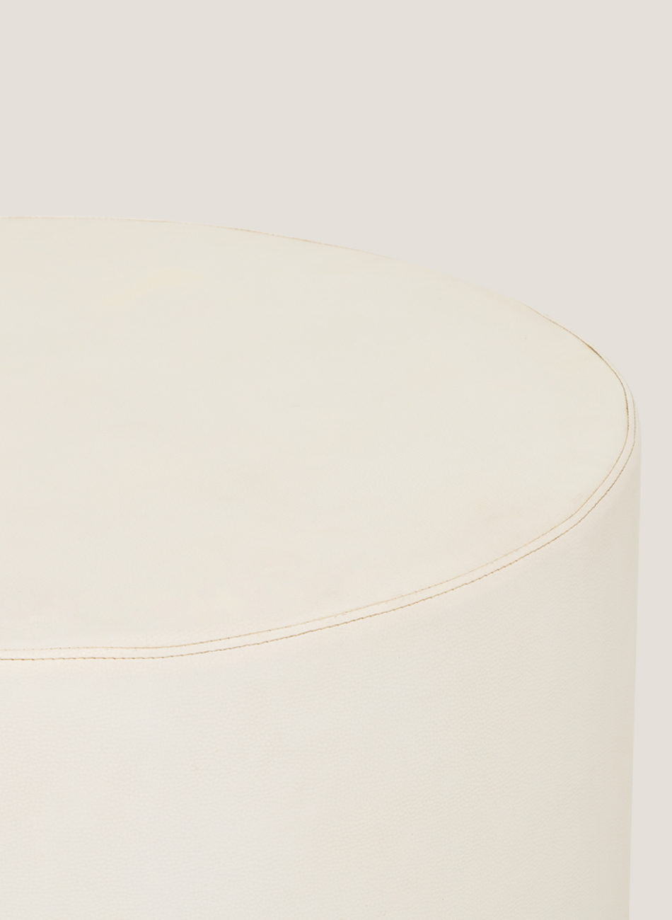 Puff /mesa boston blanco redondo grande