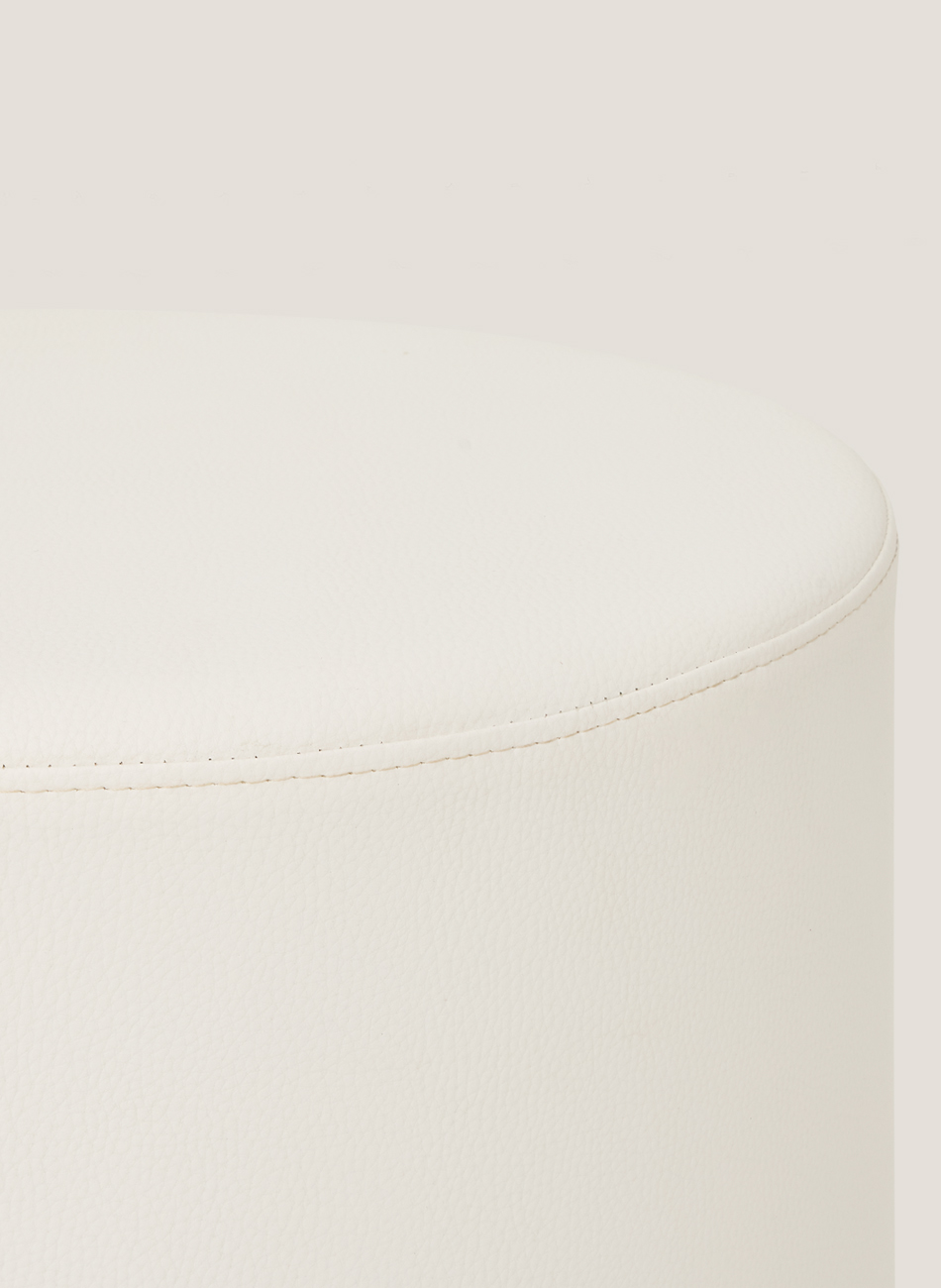 Puff boston blanco redondo pequeño