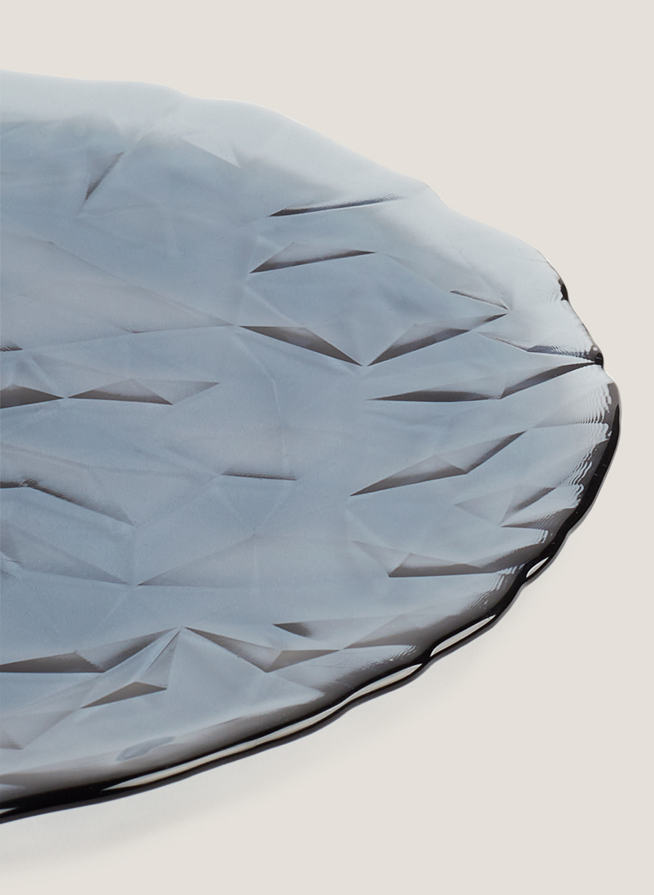 Plato cristal redondo fum