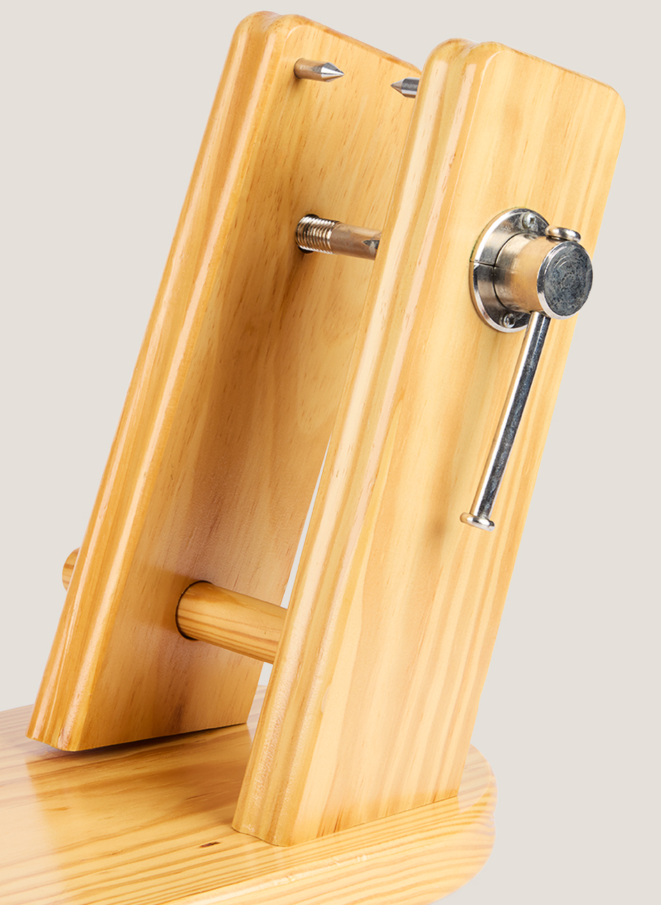 Sujeta-jamón de madera