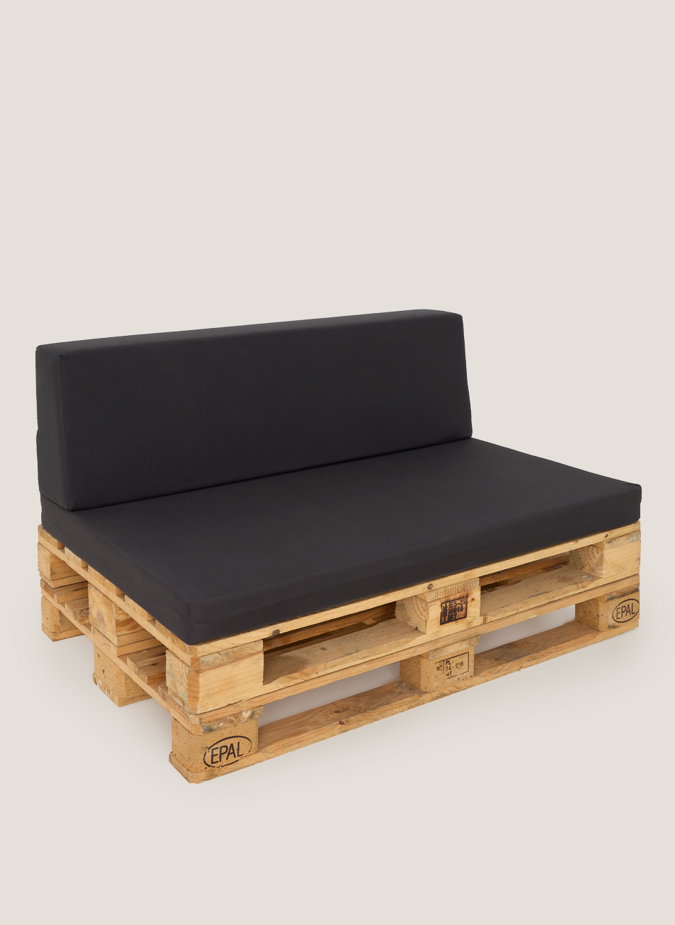 Sofá palet-madera negro