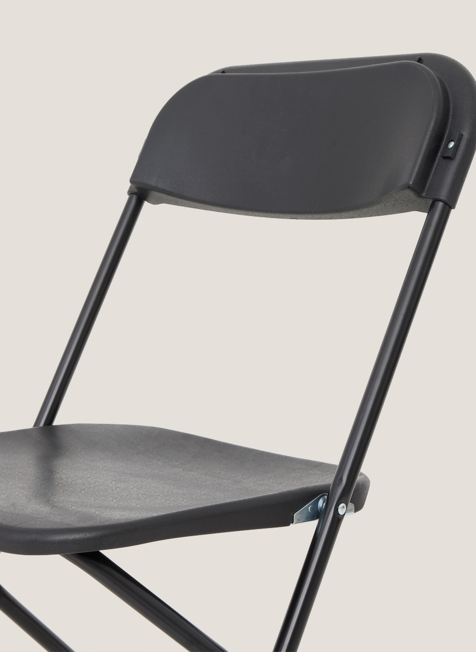 Silla basic negra plegable