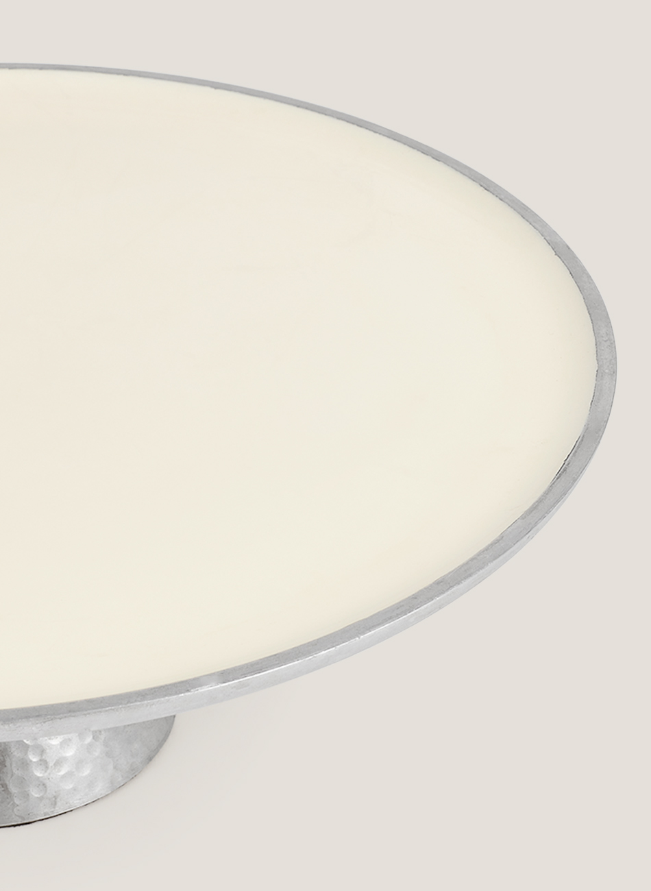 Soporte porcelana pie cromado